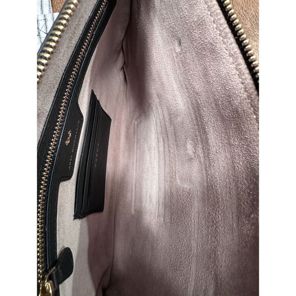 Anya Hindmarch Georgiana All Over Wink Sticker Clutch Bag Black Leather - Picture 4 of 9